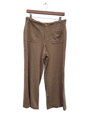 Jules & Leopold Black and Tan Geometric Button-Front Pants